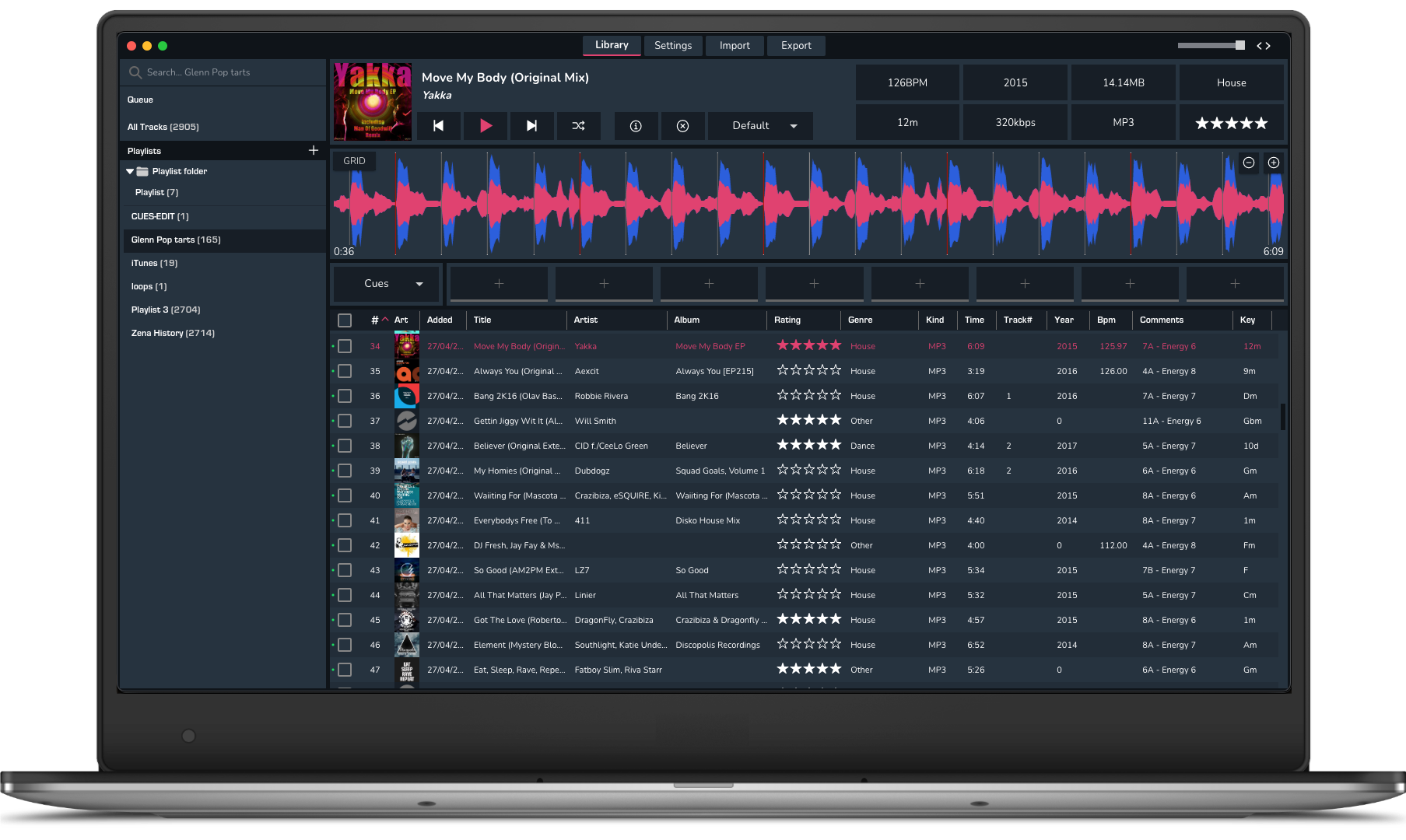 sync your dj library to your laptop