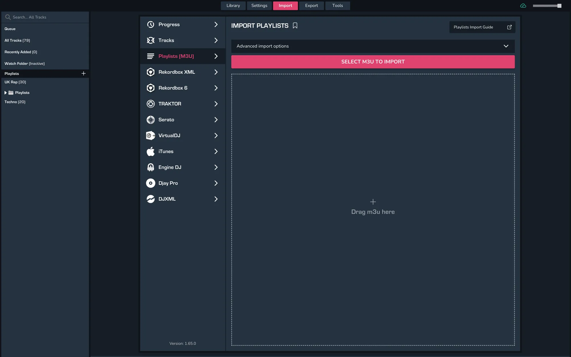Import M3U Playlists