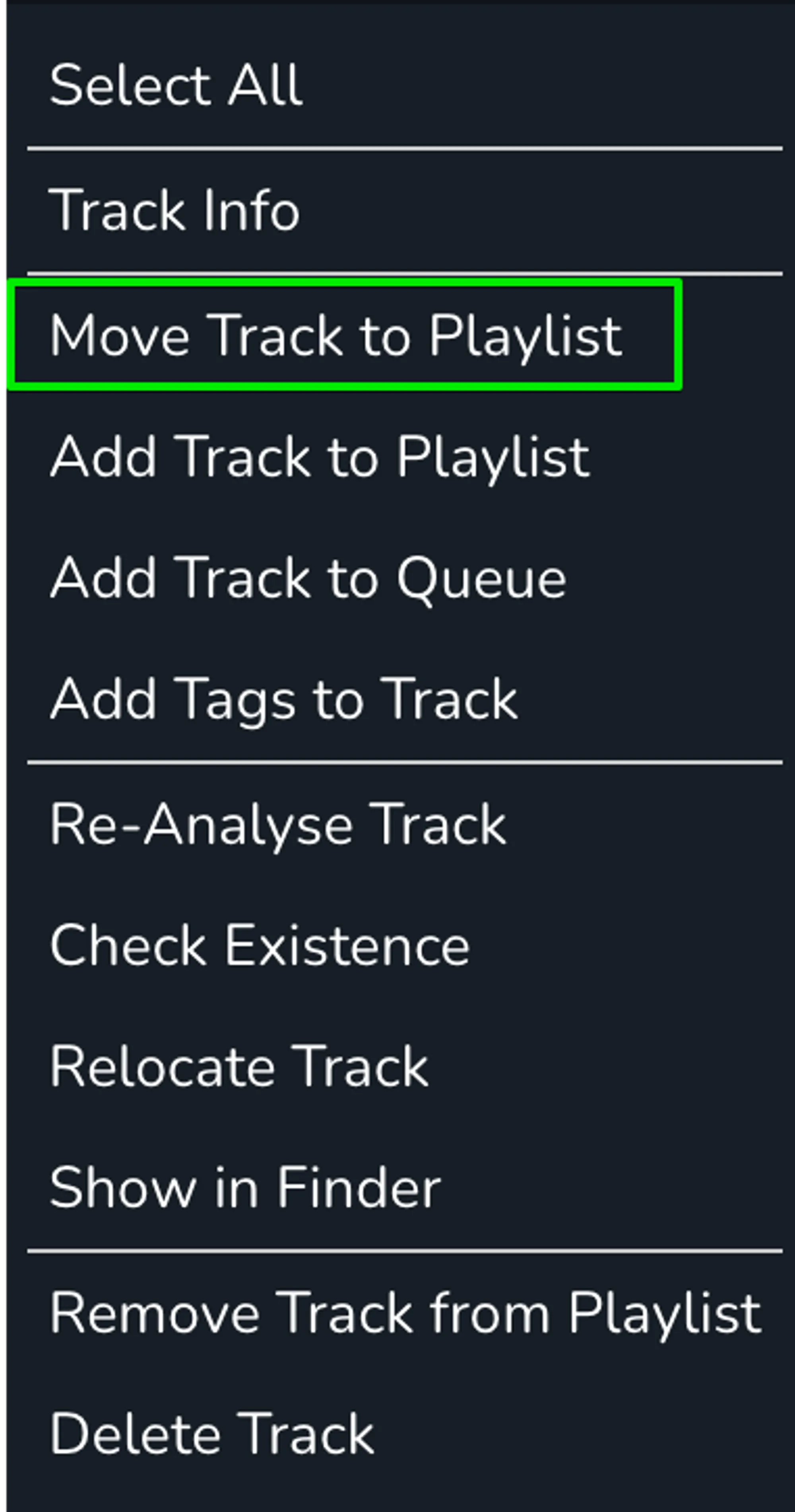 MOVE TRACKS