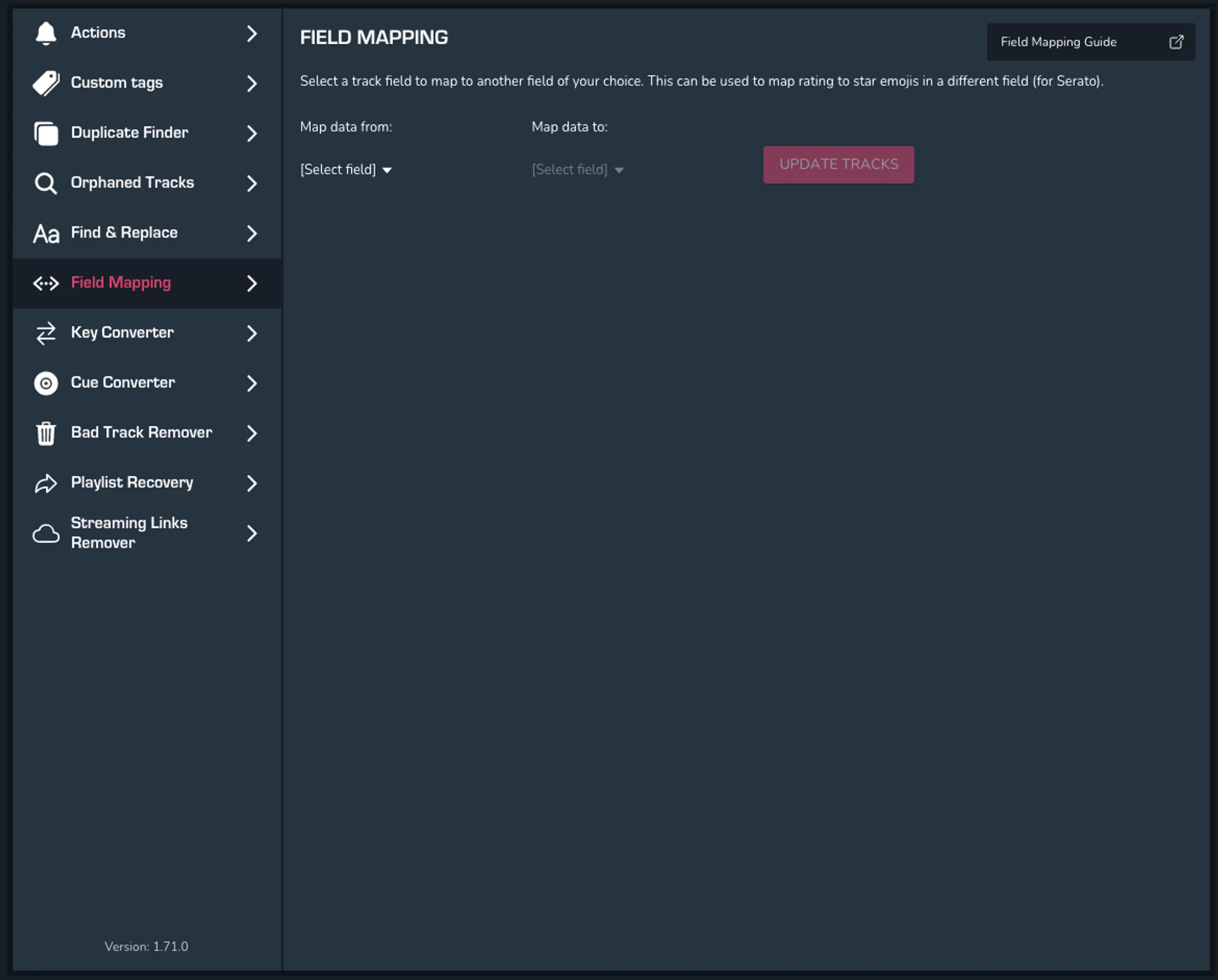 map metadata from one field to another using MIXO