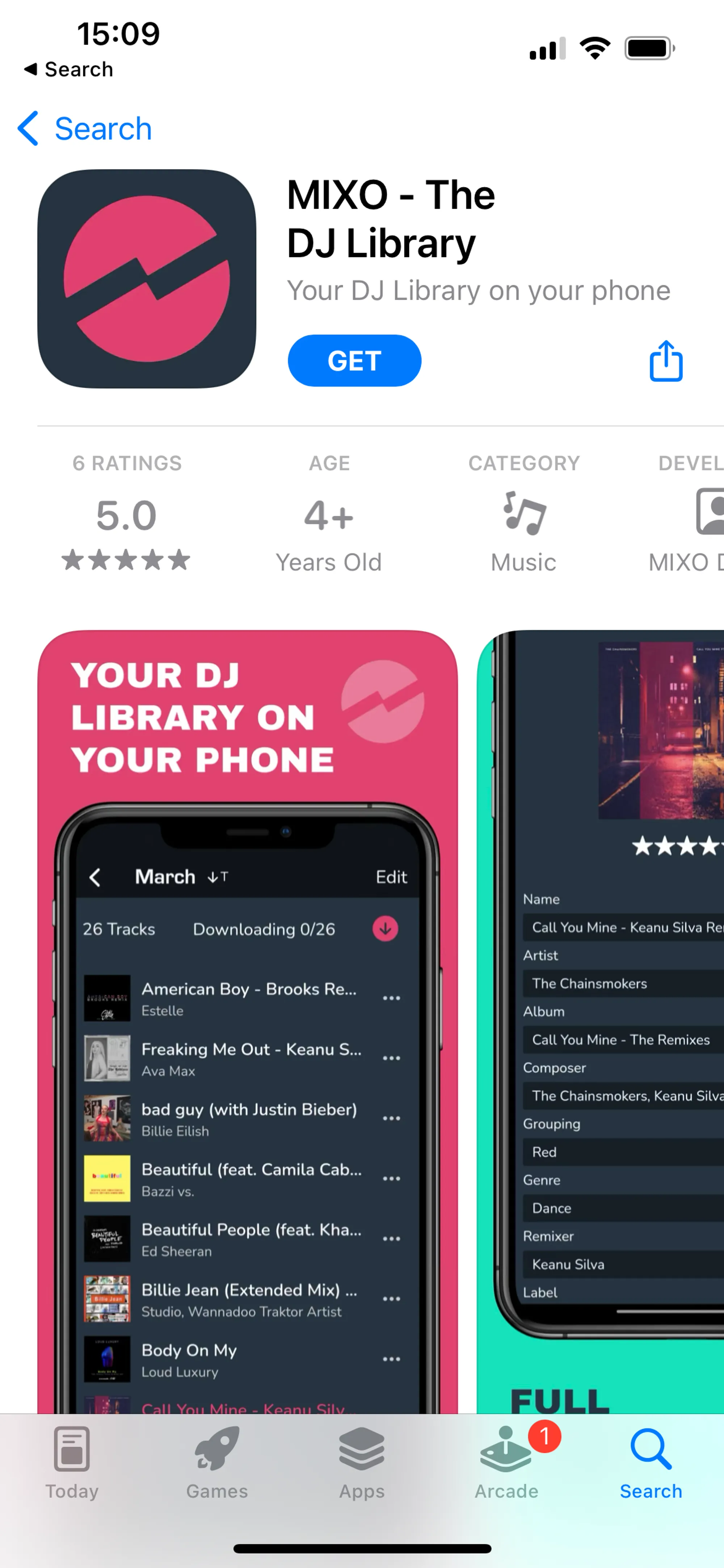 Mixo App in AppStore